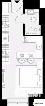 1-к квартира, вторичка, 22м2, 3/27 этаж