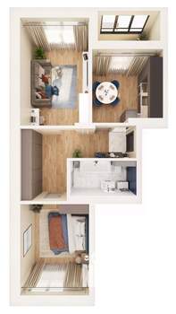 2-к квартира, вторичка, 63м2, 5/17 этаж