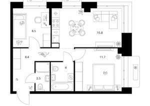 2-к квартира, вторичка, 51м2, 4/26 этаж
