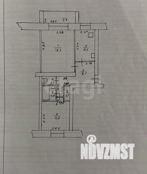2-к квартира, вторичка, 51м2, 5/5 этаж