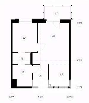2-к квартира, вторичка, 45м2, 4/21 этаж
