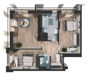 2-к квартира, вторичка, 65м2, 6/24 этаж