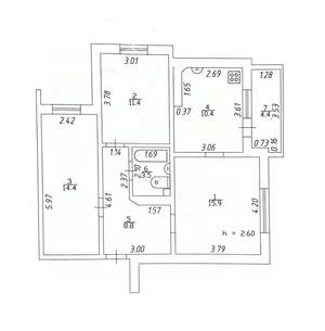 3-к квартира, вторичка, 65м2, 16/16 этаж