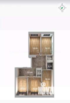 3-к квартира, вторичка, 109м2, 20/20 этаж