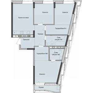 3-к квартира, строящийся дом, 87м2, 5/23 этаж