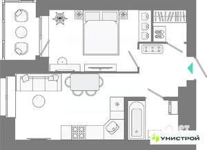 2-к квартира, вторичка, 38м2, 7/10 этаж
