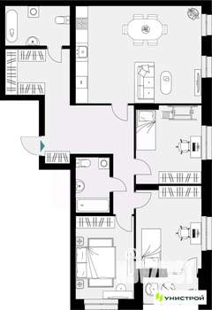 3-к квартира, вторичка, 107м2, 14/18 этаж