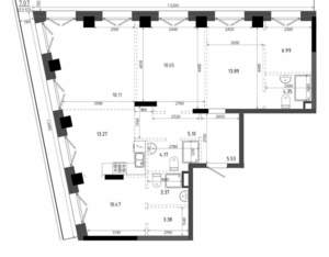 3-к квартира, строящийся дом, 114м2, 13/19 этаж