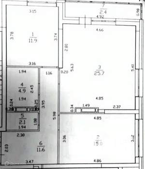 3-к квартира, вторичка, 74м2, 4/26 этаж