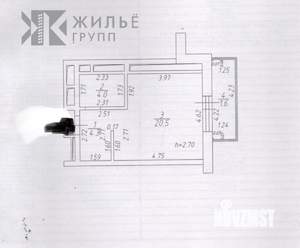 Студия квартира, вторичка, 29м2, 12/24 этаж