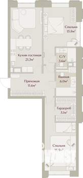 2-к квартира, вторичка, 82м2, 4/8 этаж