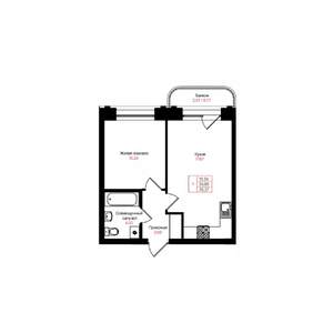 1-к квартира, вторичка, 36м2, 5/25 этаж