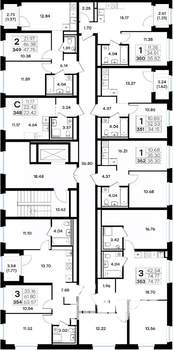 3-к квартира, вторичка, 64м2, 6/8 этаж