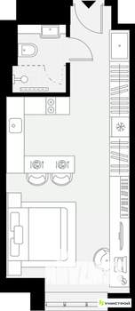 1-к квартира, вторичка, 28м2, 7/27 этаж