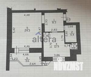 1-к квартира, вторичка, 51м2, 9/10 этаж
