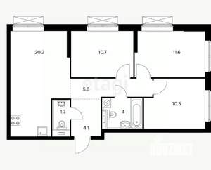 3-к квартира, вторичка, 98м2, 3/18 этаж