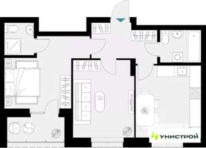 2-к квартира, вторичка, 55м2, 4/18 этаж
