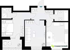 2-к квартира, вторичка, 55м2, 3/18 этаж