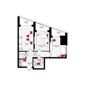 2-к квартира, вторичка, 59м2, 11/25 этаж