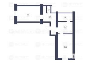 2-к квартира, вторичка, 49м2, 1/9 этаж