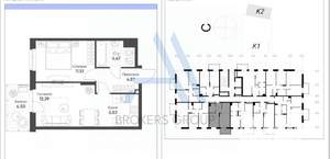 2-к квартира, сданный дом, 41м2, 13/20 этаж