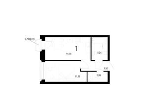 1-к квартира, вторичка, 38м2, 2/4 этаж