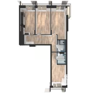 3-к квартира, вторичка, 86м2, 6/24 этаж