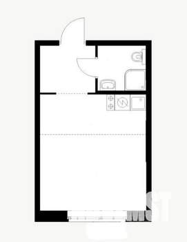 Студия квартира, вторичка, 18м2, 1/10 этаж
