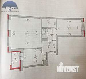 2-к квартира, вторичка, 71м2, 3/9 этаж