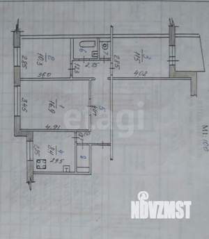 3-к квартира, вторичка, 63м2, 3/9 этаж