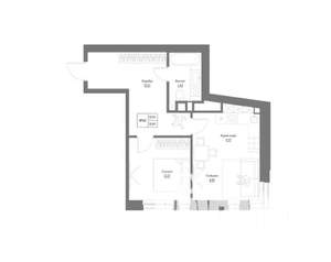 2-к квартира, строящийся дом, 51м2, 1/4 этаж