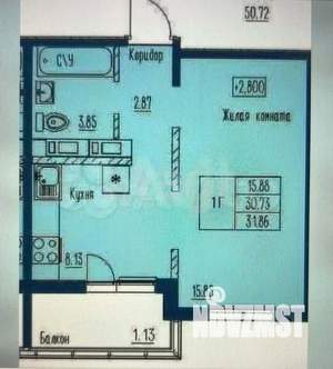 1-к квартира, вторичка, 31м2, 11/19 этаж