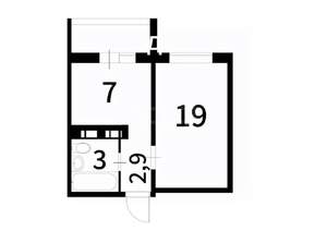 1-к квартира, вторичка, 32м2, 4/5 этаж