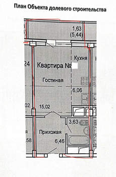 Студия квартира, вторичка, 32м2, 4/19 этаж