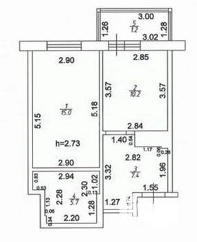 1-к квартира, вторичка, 40м2, 8/18 этаж