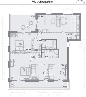 4-к квартира, вторичка, 133м2, 7/8 этаж