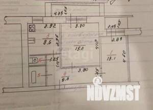 2-к квартира, вторичка, 54м2, 5/6 этаж