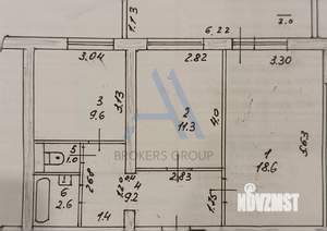 2-к квартира, вторичка, 56м2, 8/9 этаж