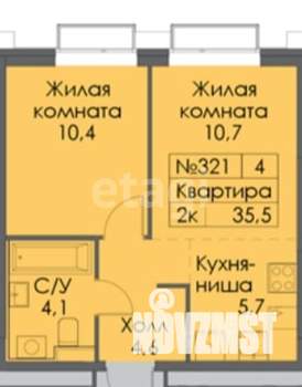 1-к квартира, вторичка, 36м2, 6/24 этаж