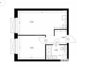 1-к квартира, вторичка, 36м2, 20/24 этаж