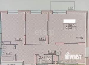 3-к квартира, вторичка, 77м2, 5/20 этаж