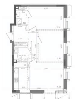 3-к квартира, вторичка, 68м2, 6/22 этаж