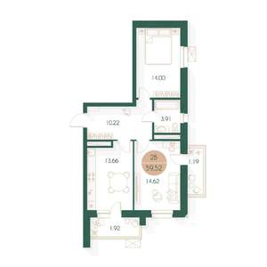 2-к квартира, вторичка, 60м2, 2/17 этаж