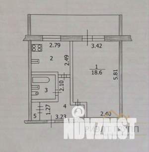 1-к квартира, вторичка, 40м2, 9/10 этаж