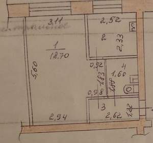 1-к квартира, вторичка, 31м2, 2/5 этаж
