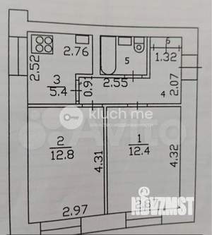 2-к квартира, вторичка, 39м2, 5/9 этаж