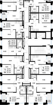 2-к квартира, вторичка, 51м2, 8/20 этаж