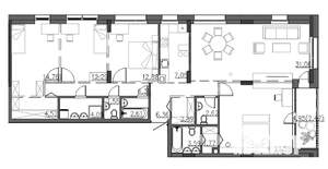 5-к квартира, вторичка, 140м2, 3/4 этаж
