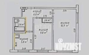 2-к квартира, вторичка, 45м2, 4/5 этаж