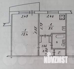 1-к квартира, вторичка, 33м2, 3/9 этаж